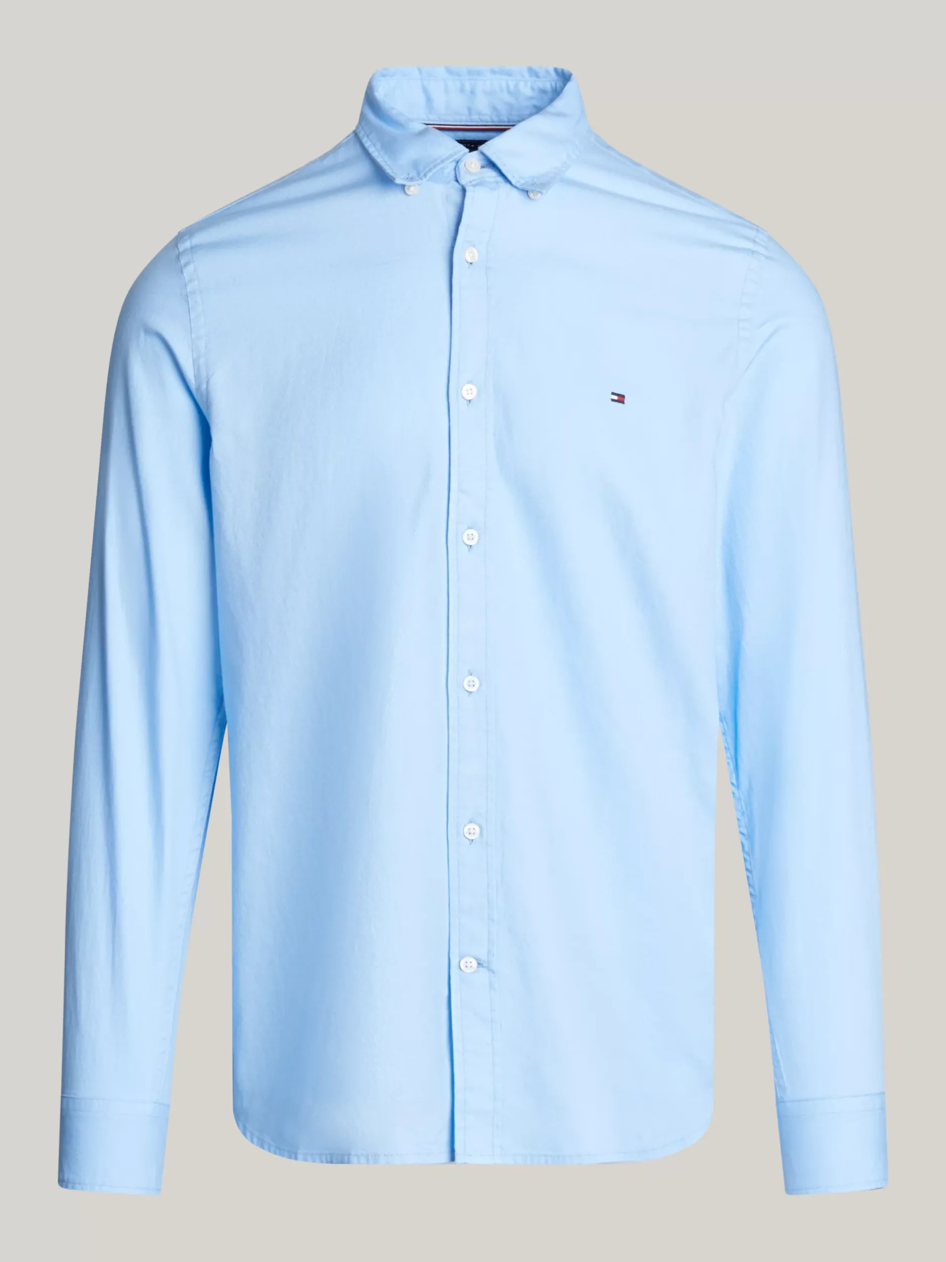 Koszule*Tommy Hilfiger Wąska Koszula TH Flex Z Tkaniny Dobby VESSEL BLUE