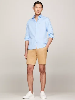 Koszule*Tommy Hilfiger Wąska Koszula Z Bawełny Dobby TH Flex VESSEL BLUE