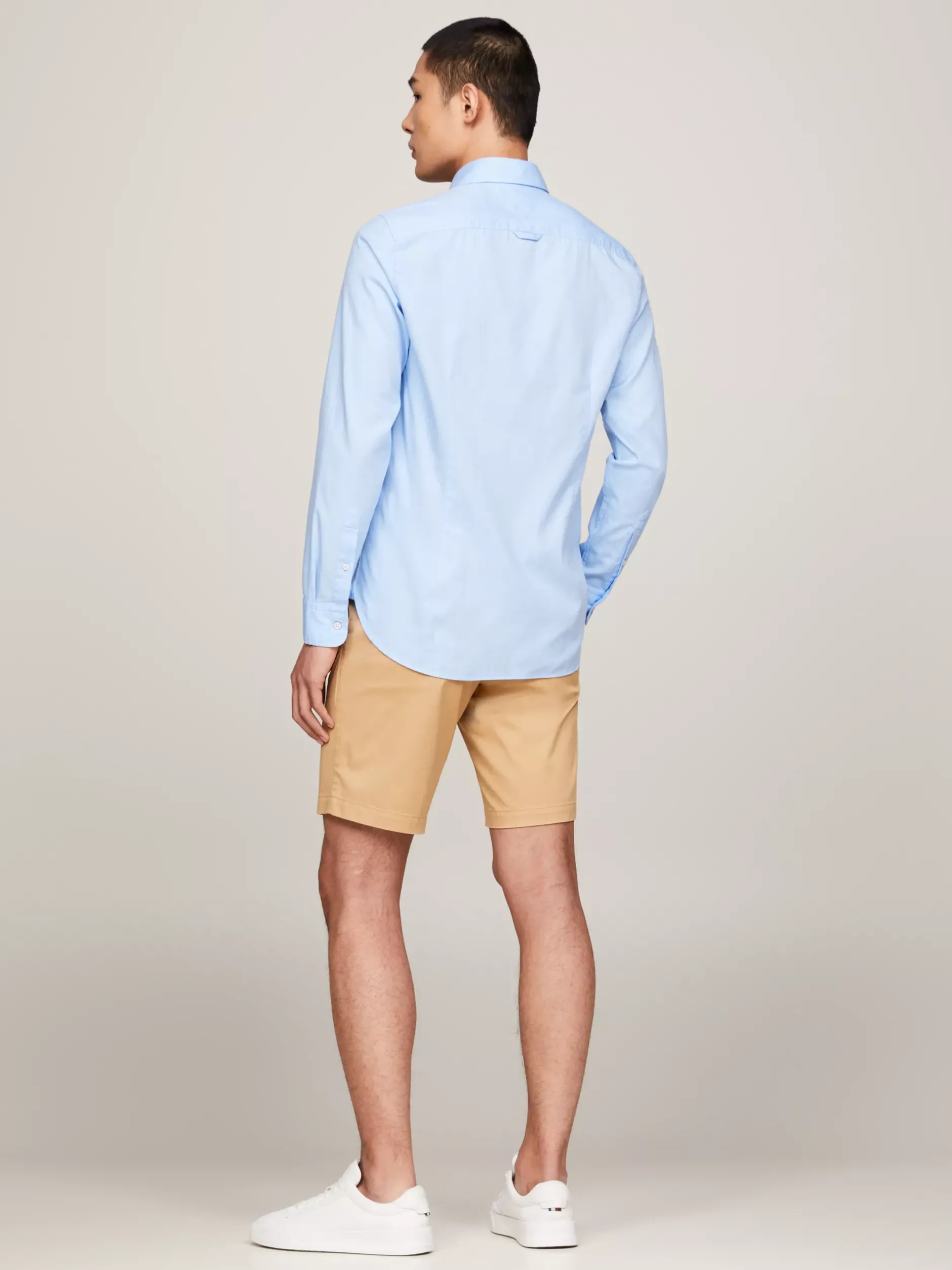 Koszule*Tommy Hilfiger Wąska Koszula Z Bawełny Dobby TH Flex VESSEL BLUE