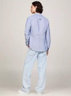 Koszule*Tommy Hilfiger Wąska Koszula Z Bawełny Typu Oxford TWILIGHT NAVY