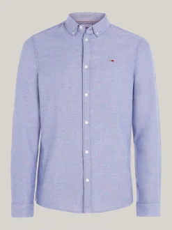Koszule*Tommy Hilfiger Wąska Koszula Z Bawełny Typu Oxford TWILIGHT NAVY