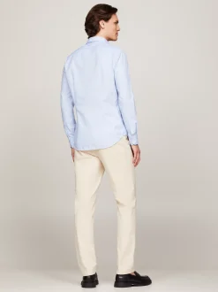 Koszule*Tommy Hilfiger Wąska Koszula Ze Wzorem W Paski VESSEL BLUE / OPTIC WHITE
