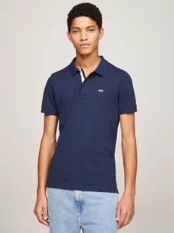 Koszulki Polo*Tommy Hilfiger Wąska Koszulka Polo Z Bawełny TWILIGHT NAVY