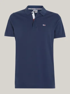 Koszulki Polo*Tommy Hilfiger Wąska Koszulka Polo Z Bawełny TWILIGHT NAVY