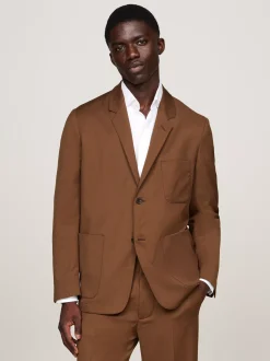 Garnitury I Kostiumy|Marynarki*Tommy Hilfiger Wąska Marynarka Z Naszywanymi Kieszeniami BROWN