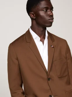 Garnitury I Kostiumy|Marynarki*Tommy Hilfiger Wąska Marynarka Z Naszywanymi Kieszeniami BROWN
