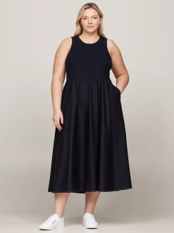 Sukienki*Tommy Hilfiger Wąska Sukienka Bez Rękawów Z Kolekcji Curve DESERT SKY