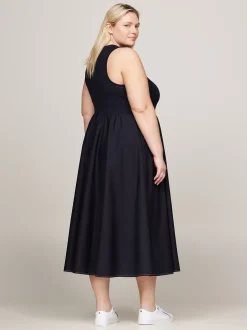 Sukienki*Tommy Hilfiger Wąska Sukienka Bez Rękawów Z Kolekcji Curve DESERT SKY