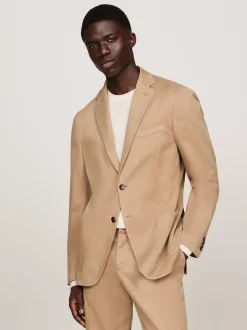 Garnitury I Kostiumy*Tommy Hilfiger Wąski Dwuczęściowy Garnitur Z Efektem Sprania BEIGE