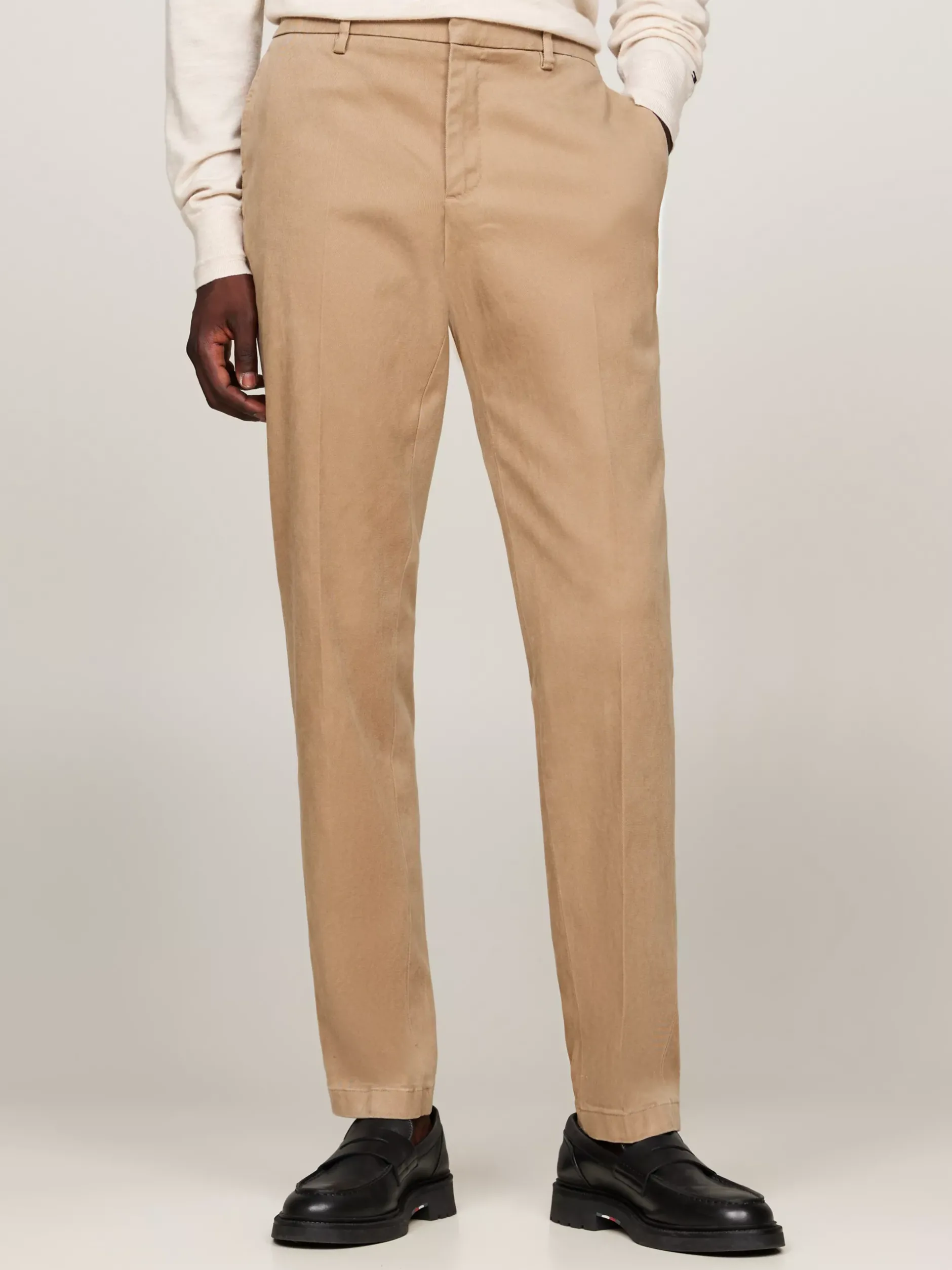 Garnitury I Kostiumy*Tommy Hilfiger Wąski Dwuczęściowy Garnitur Z Efektem Sprania BEIGE