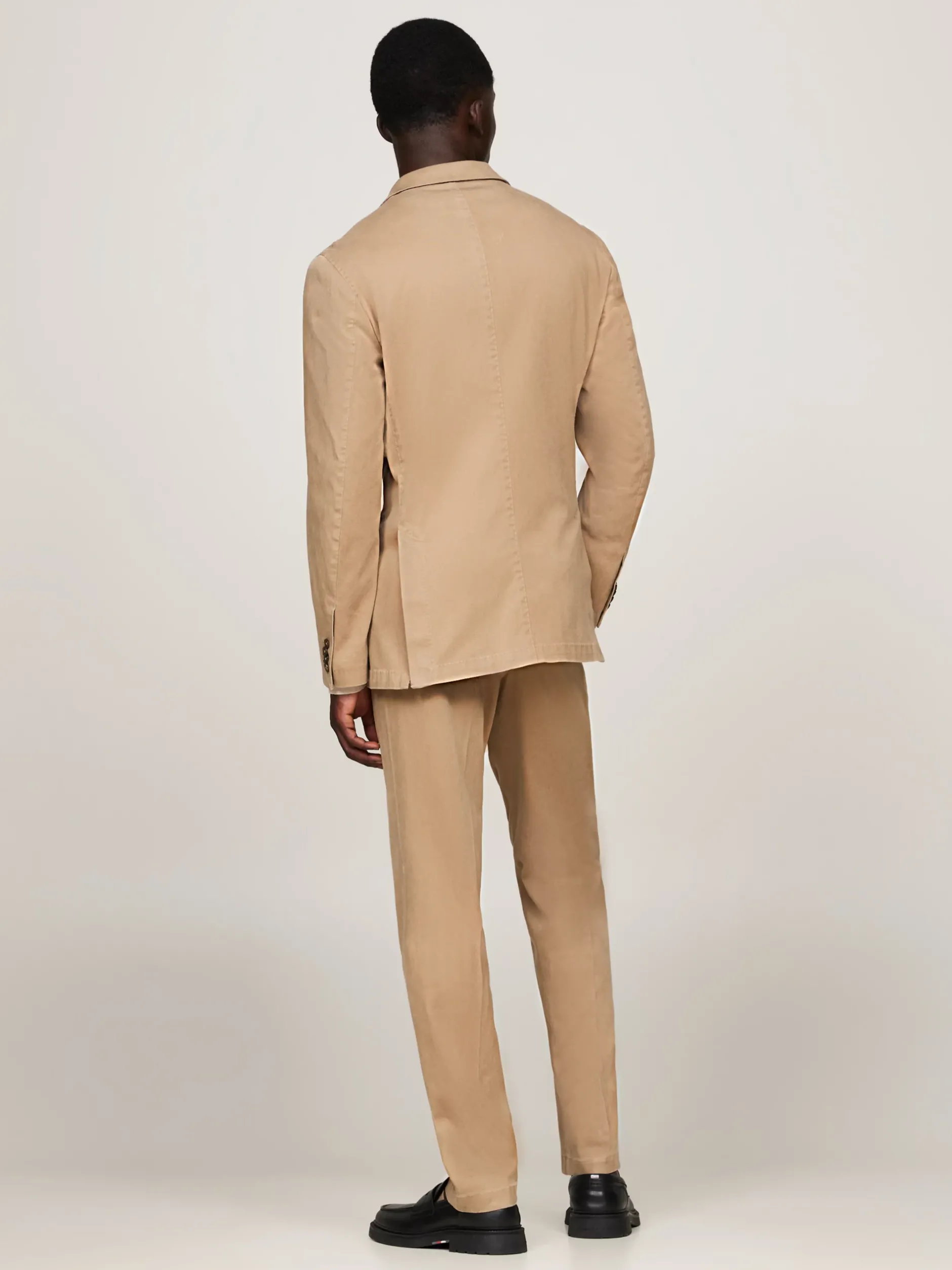Garnitury I Kostiumy*Tommy Hilfiger Wąski Dwuczęściowy Garnitur Z Efektem Sprania BEIGE