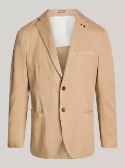 Garnitury I Kostiumy*Tommy Hilfiger Wąski Dwuczęściowy Garnitur Z Efektem Sprania BEIGE