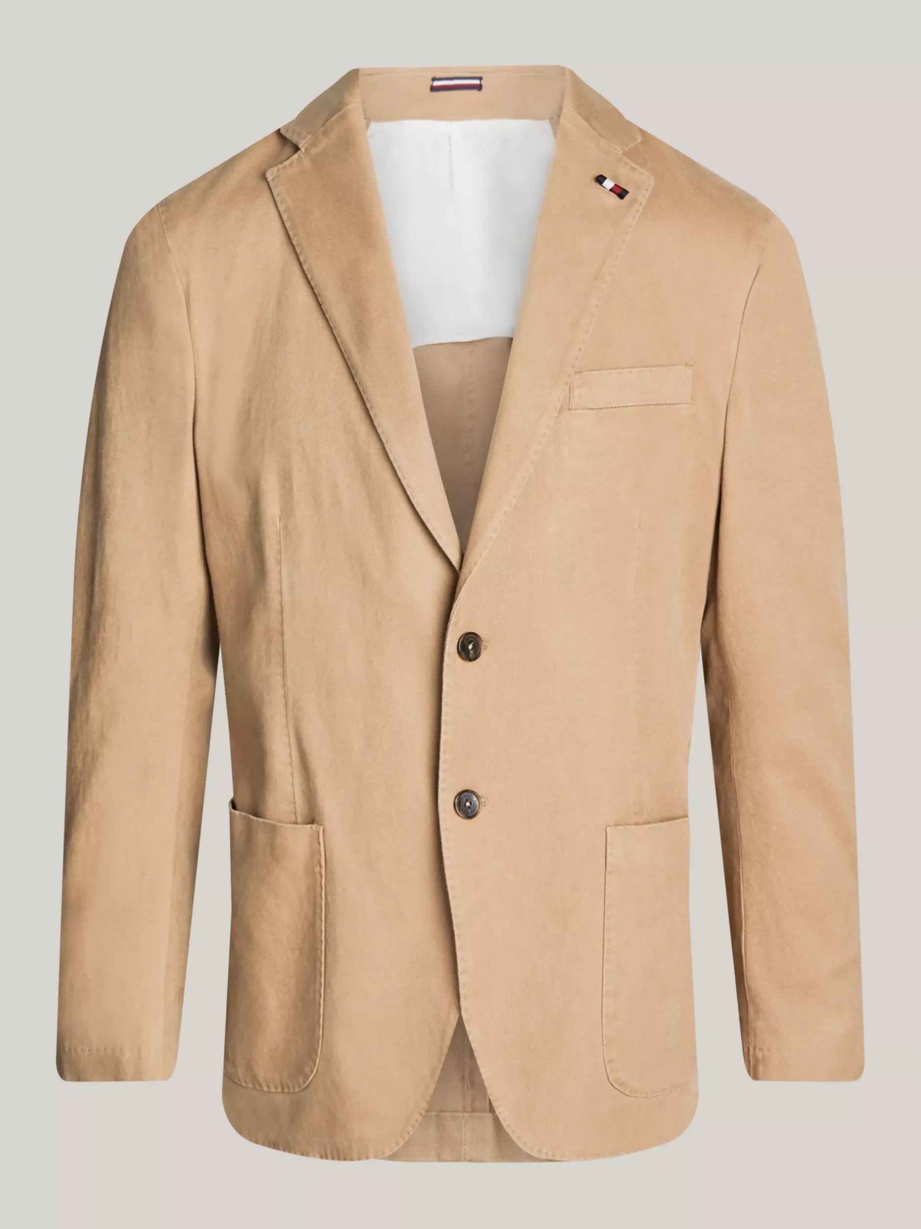 Garnitury I Kostiumy*Tommy Hilfiger Wąski Dwuczęściowy Garnitur Z Efektem Sprania BEIGE