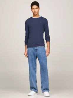 T-Shirty*Tommy Hilfiger Wąski Longsleeve BLACK IRIS