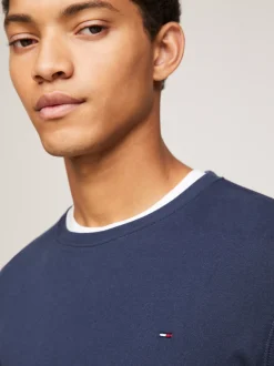 T-Shirty*Tommy Hilfiger Wąski Longsleeve BLACK IRIS