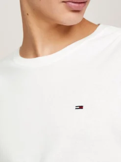 T-Shirty*Tommy Hilfiger Wąski Longsleeve CLASSIC WHITE