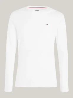 T-Shirty*Tommy Hilfiger Wąski Longsleeve CLASSIC WHITE