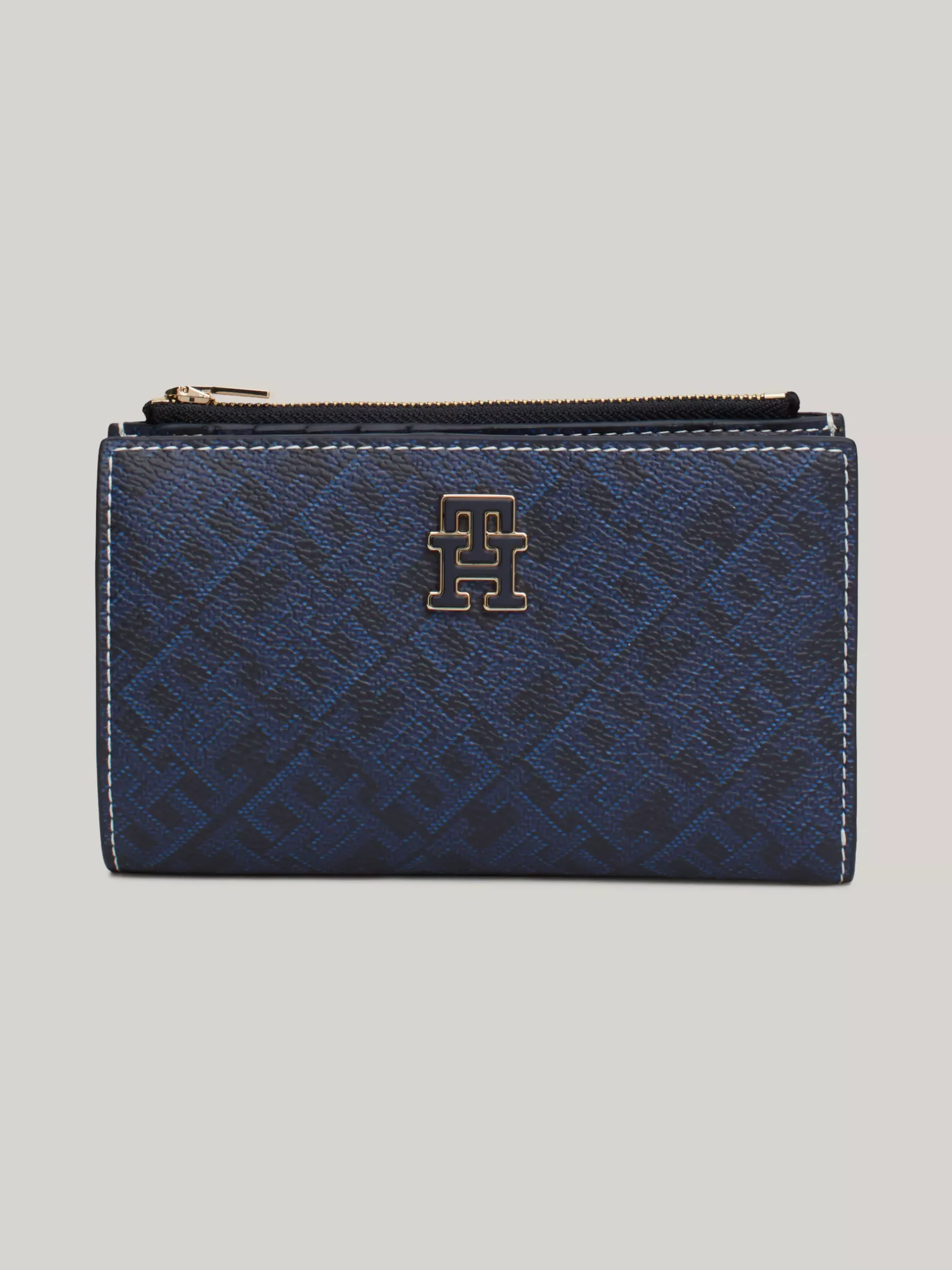 Portfele & Breloczki Do Kluczy*Tommy Hilfiger Wąski Składany Na Pół Portfel TH Monoplay SPACE BLUE