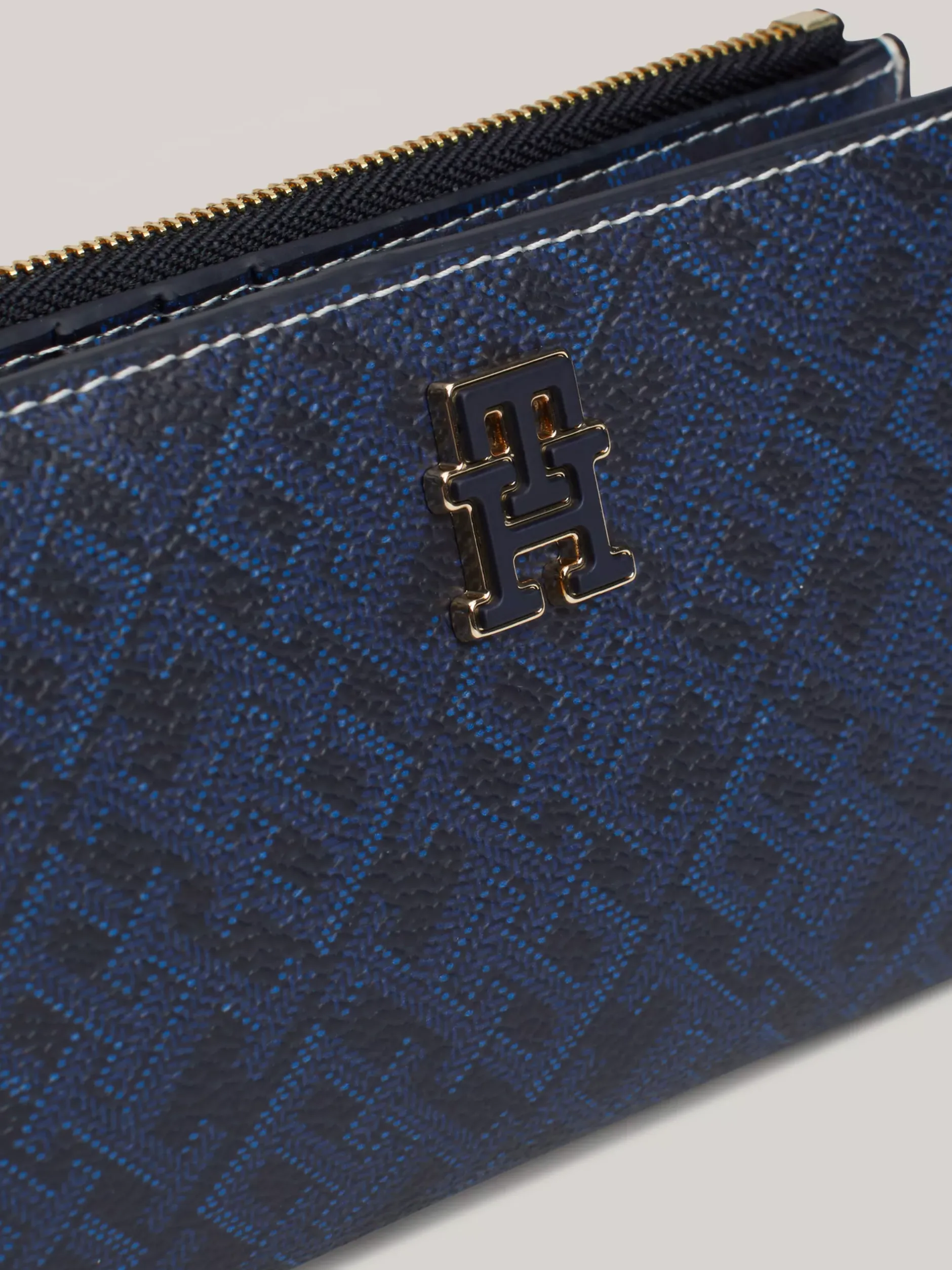 Portfele & Breloczki Do Kluczy*Tommy Hilfiger Wąski Składany Na Pół Portfel TH Monoplay SPACE BLUE