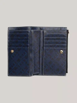 Portfele & Breloczki Do Kluczy*Tommy Hilfiger Wąski Składany Na Pół Portfel TH Monoplay SPACE BLUE