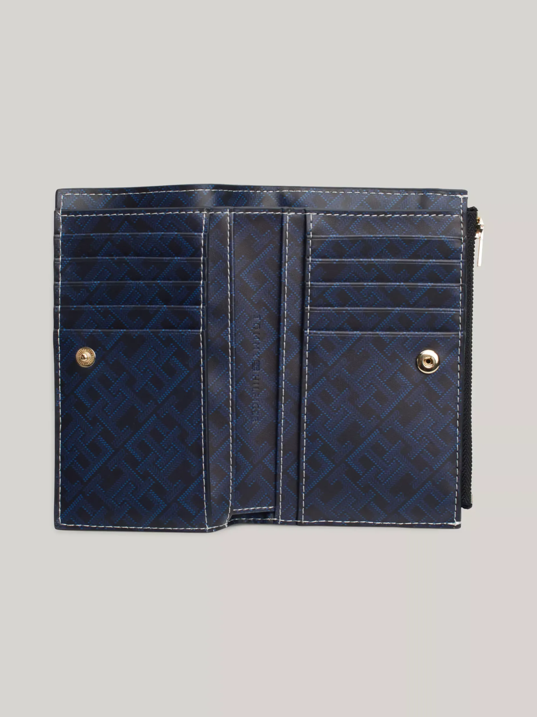 Portfele & Breloczki Do Kluczy*Tommy Hilfiger Wąski Składany Na Pół Portfel TH Monoplay SPACE BLUE