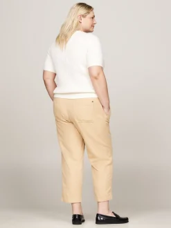 Swetry Z Okrągłym Dekoltem|Swetry*Tommy Hilfiger Wąski Sweter Z Kolekcji Curve IVORY PETAL