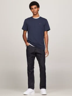 T-Shirty*Tommy Hilfiger Wąski T-shirt BLACK IRIS