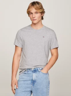 T-Shirty*Tommy Hilfiger Wąski T-shirt LT GREY HTR