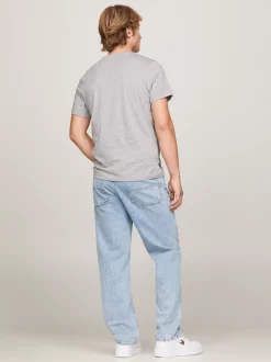 T-Shirty*Tommy Hilfiger Wąski T-shirt LT GREY HTR