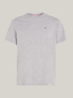 T-Shirty*Tommy Hilfiger Wąski T-shirt LT GREY HTR