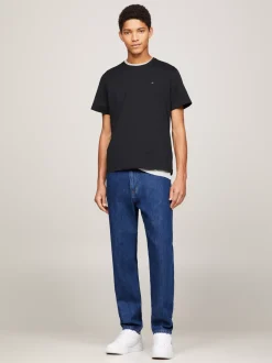 T-Shirty*Tommy Hilfiger Wąski T-shirt TOMMY BLACK