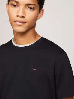 T-Shirty*Tommy Hilfiger Wąski T-shirt TOMMY BLACK