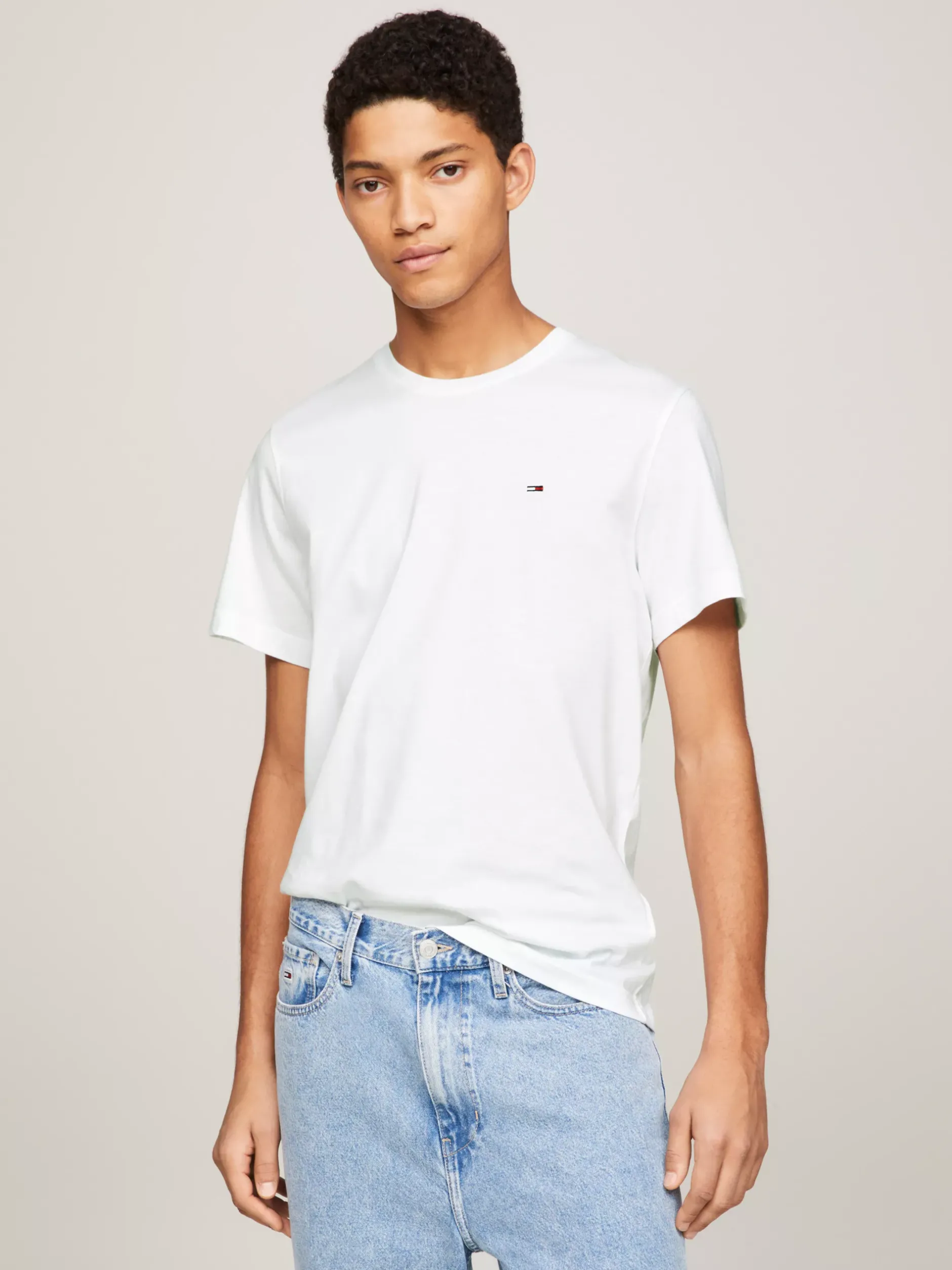 T-Shirty*Tommy Hilfiger Wąski T-shirt CLASSIC WHITE