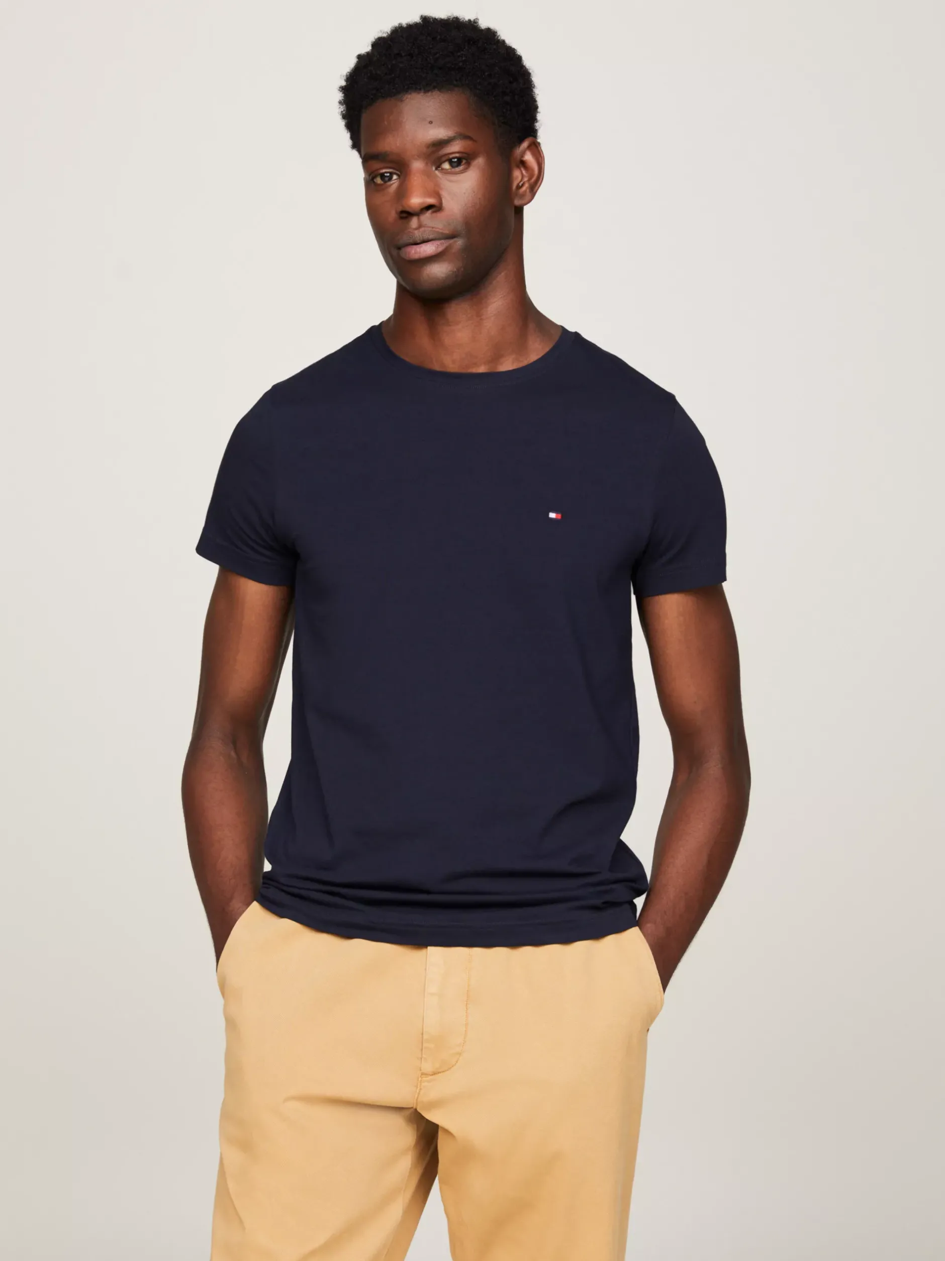 T-Shirty*Tommy Hilfiger Wąski T-shirt TH Flex DESERT SKY