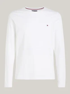 T-Shirty*Tommy Hilfiger Wąski T-shirt Z Długim Rękawem WHITE