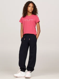 Topy I T-Shirty*Tommy Hilfiger Wąski T-shirt Z Logo HERITAGE PINK
