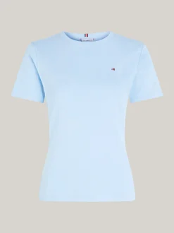 T-Shirty*Tommy Hilfiger Wąski T-shirt Z Okrągłym Dekoltem VESSEL BLUE