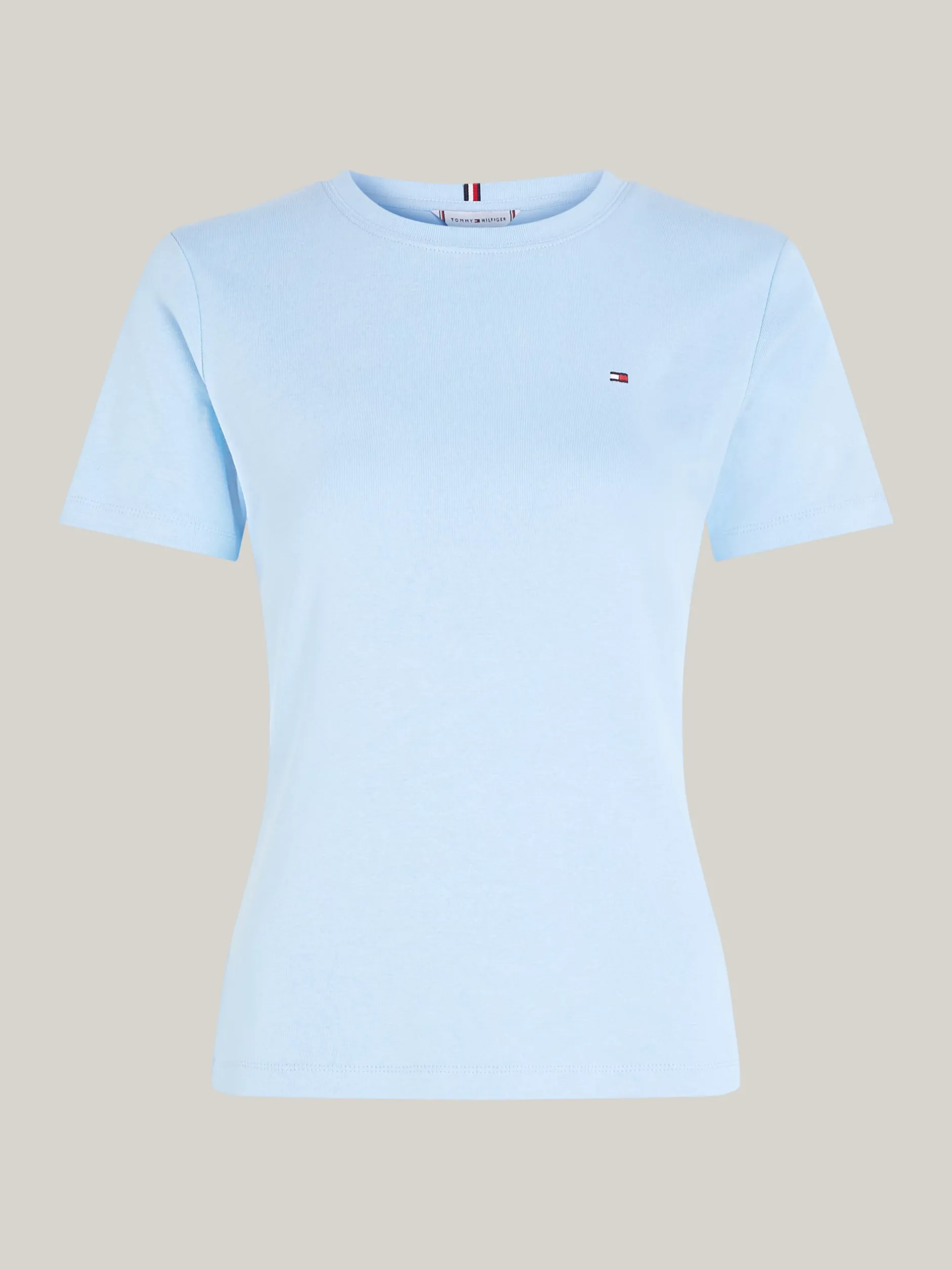 T-Shirty*Tommy Hilfiger Wąski T-shirt Z Okrągłym Dekoltem VESSEL BLUE