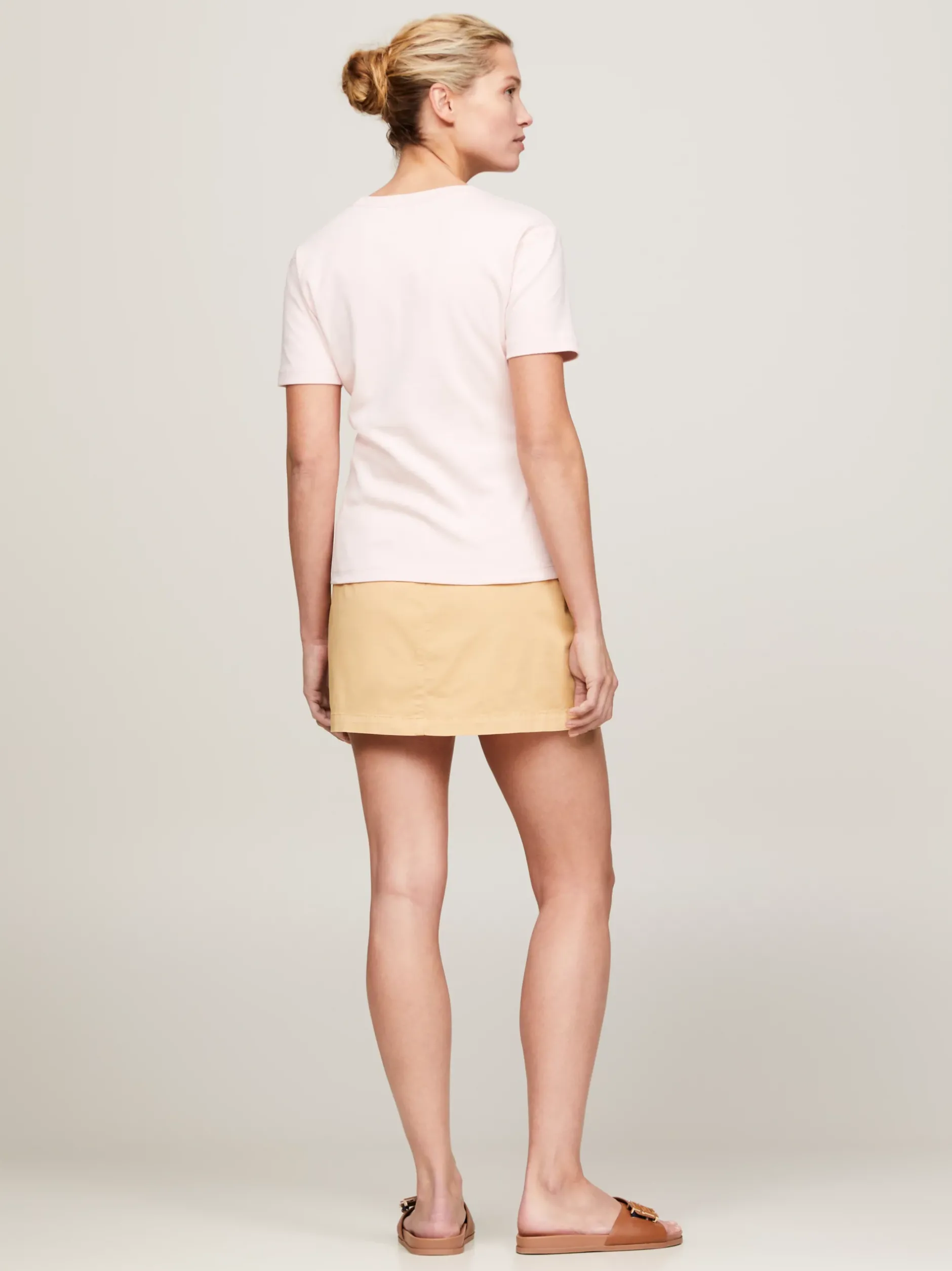 T-Shirty*Tommy Hilfiger Wąski T-shirt Z Okrągłym Dekoltem WHIMSY PINK