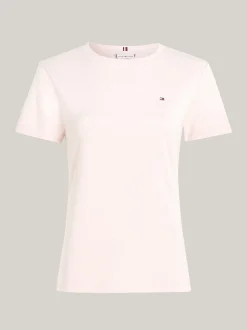 T-Shirty*Tommy Hilfiger Wąski T-shirt Z Okrągłym Dekoltem WHIMSY PINK