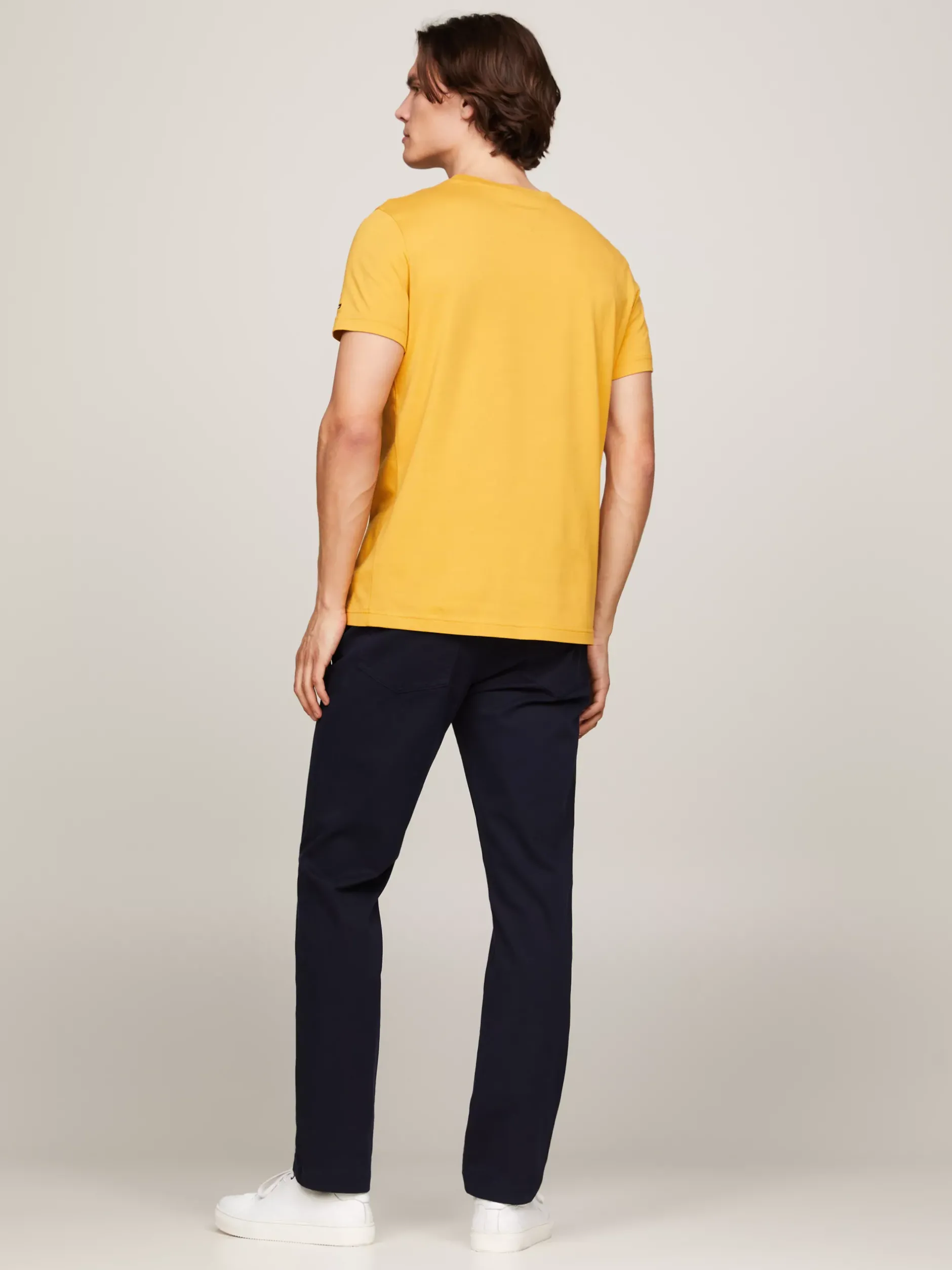 T-Shirty*Tommy Hilfiger Wąski T-shirt Z Wyhaftowanym Logo CITY YELLOW