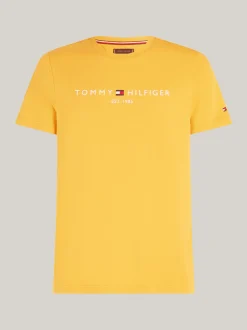 T-Shirty*Tommy Hilfiger Wąski T-shirt Z Wyhaftowanym Logo CITY YELLOW