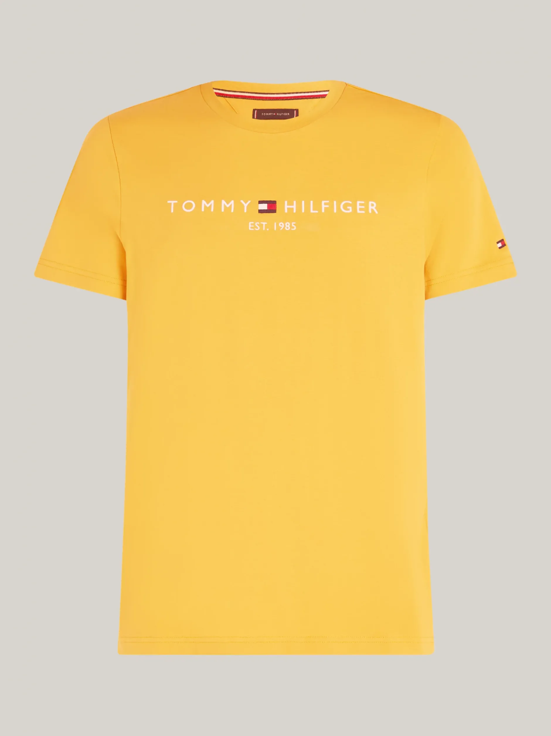 T-Shirty*Tommy Hilfiger Wąski T-shirt Z Wyhaftowanym Logo CITY YELLOW