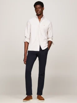 Spodnie*Tommy Hilfiger Wąskie Bawełniane Chinosy Bleecker DESERT SKY