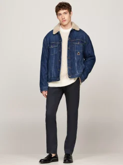Spodnie*Tommy Hilfiger Wąskie Bawełniane Chinosy Bleecker DESERT SKY