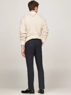 Spodnie*Tommy Hilfiger Wąskie Bawełniane Chinosy Bleecker DESERT SKY
