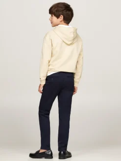 Spodnie I Szorty*Tommy Hilfiger Wąskie Chinosy Z Miękkiego Diagonalu DESERT SKY