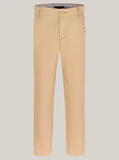 Spodnie I Szorty*Tommy Hilfiger Wąskie Chinosy Z Miękkiego Diagonalu CLASSIC KHAKI