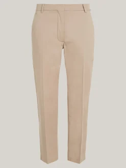 Spodnie*Tommy Hilfiger Wąskie Chinosy Z Prostymi Nogawkami BEIGE