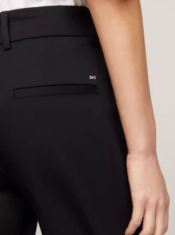 Spodnie*Tommy Hilfiger Wąskie Chinosy Z Prostymi Nogawkami BLACK